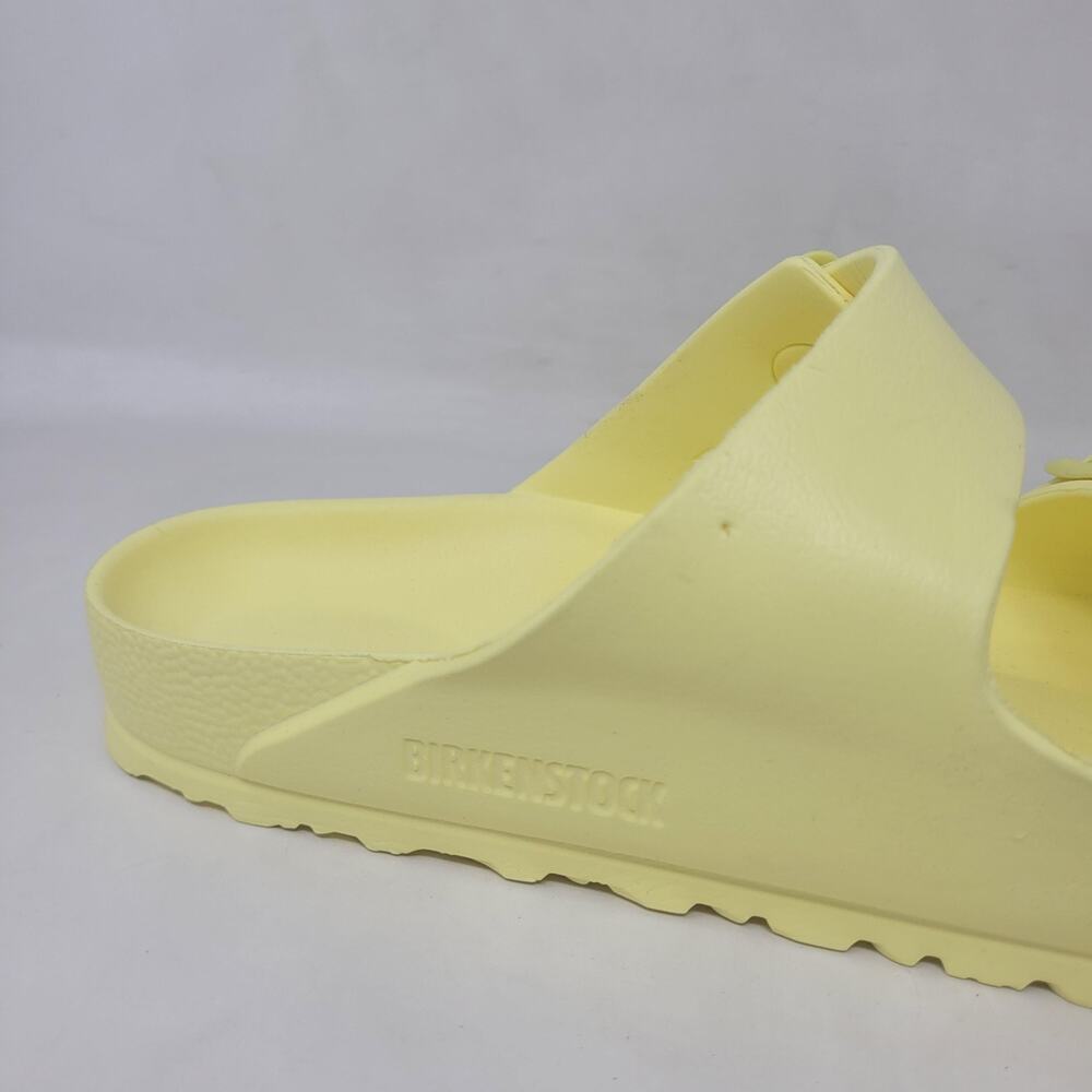 Birkenstock Arizona Sandals Womens EU41 US10.5 Yellow Rubber EVA Slides Slip On - Picture 11 of 13